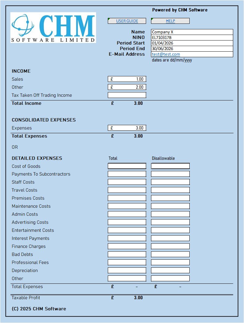 MTD ITSA self employment bridging sheet